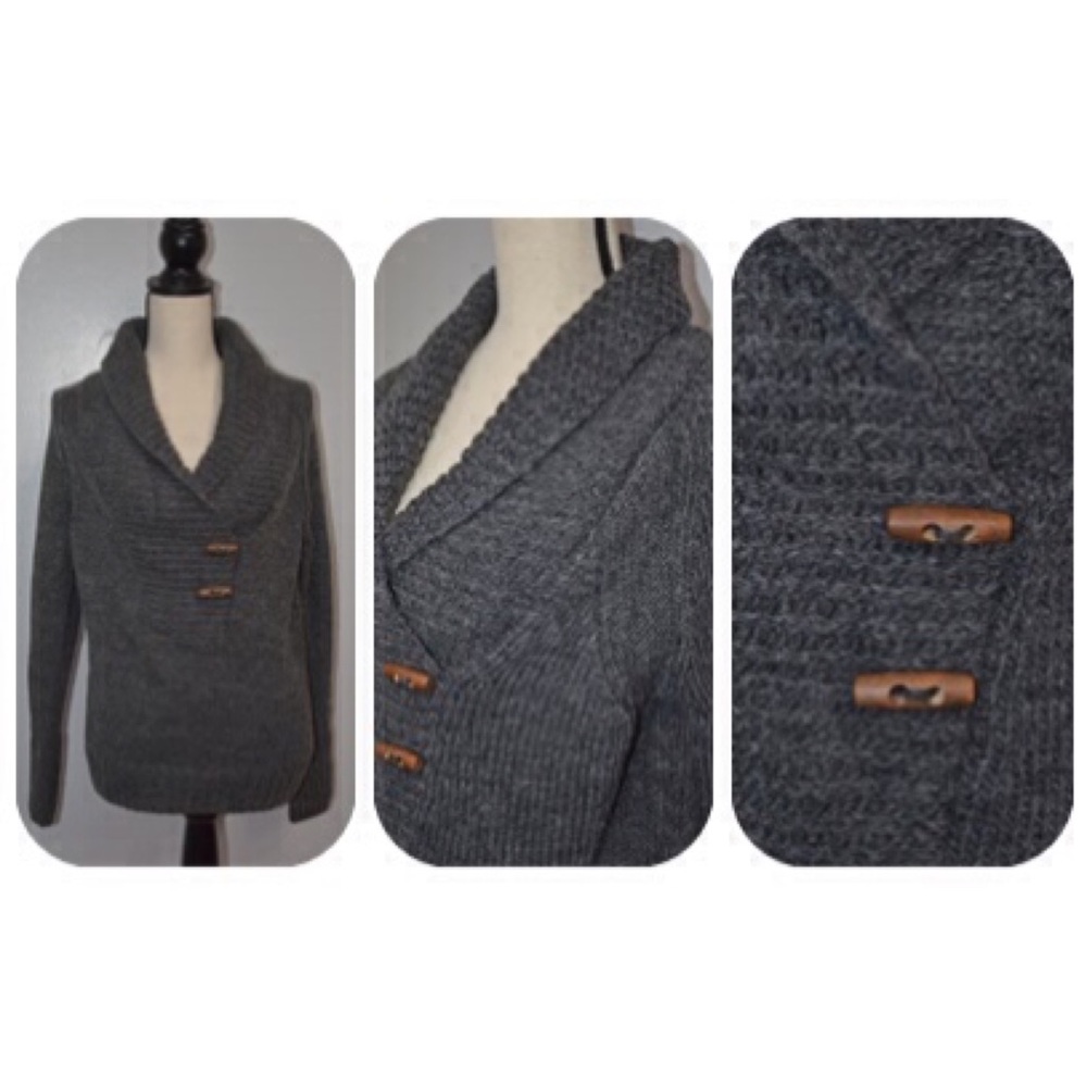 Gander Mt grey pull over sweater V-neck new! Sz M